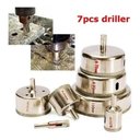 Ver imagem 6 de Kit 7 Brocas Diamantadas Serra Copo Vidro Mármore 10/25/40/55/70/80/100Mm