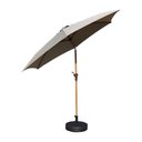 Ver imagem 3 de Ombrelone Central Base Hdpe Miramar Rivatti 270cm (larg) Alumínio Cor Madeira Capa Poliéster Fendi