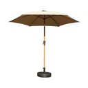 Ver imagem 1 de Ombrelone Central Base Hdpe Miramar Rivatti 270cm (larg) Alumínio Cor Madeira Capa Poliéster Fendi