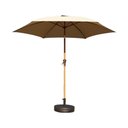 Ver imagem 1 de Ombrelone Central Base Hdpe Miramar Rivatti 270cm (larg) Alumínio Cor Madeira Capa Poliéster Fendi