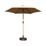 Ombrelone Central Base Hdpe Miramar Rivatti 270cm (larg) Alumínio Cor Madeira Capa Poliéster Fendi - 1