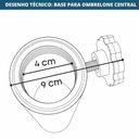 Ver imagem 2 de Ombrelone Central Base Hdpe Miramar Rivatti 270cm (larg) Alumínio Cor Madeira Capa Poliéster Fendi