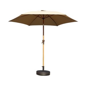 Ombrelone Central Base Hdpe Miramar Rivatti 270cm (larg) Alumínio Cor Madeira Capa Poliéster Fendi