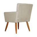 Ver imagem 3 de Poltrona Decorativa Onix Suede Rosa - DS Estofados - Bege