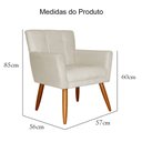 Ver imagem 5 de Poltrona Decorativa Onix Suede Rosa - DS Estofados - Bege