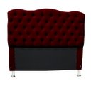 Ver imagem 1 de Cabeceira Capitone Estofada para Cama Box Casal Padrão 1.38 - Suede - Sv Decor:marsala