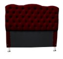Ver imagem 1 de Cabeceira Capitone Estofada para Cama Box Casal Padrão 1.38 - Suede - Sv Decor:marsala