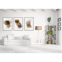 Ver imagem 2 de kit com 3 Quadros Decorativos Abstratos com Moldura e Vidro para Sala Quarto Escritório e Clínica 52