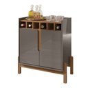 Ver imagem 3 de Aparador Adega Bar 02 Portas Lizz Cinza Pérola Cedro Casa D