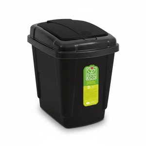 Lixeira Tampa Click Portatil 45 Litros Cesto Lixo Pia Banheiro Escritorio Cozinha Preto