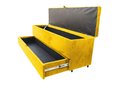 Ver imagem 1 de Recamier Puff Baú Sapateira com Gaveta 1,38cm para Cama Box Padrão - Amarelo
