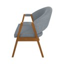 Ver imagem 4 de Kit 4 Cadeiras de Jantar Madeira Maciça Cerejeira Premium Helen Linho Cinza