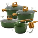 Ver imagem 1 de Jogo de Panelas Cerâmica Antiaderente Florença Verde 8 Peças