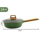 Ver imagem 3 de Jogo de Panelas Cerâmica Antiaderente Florença Verde 8 Peças