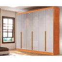Ver imagem 1 de Guarda Roupa Casal 6 Portas e 4 Gavetas Curitiba Nature/off White - Bianchi