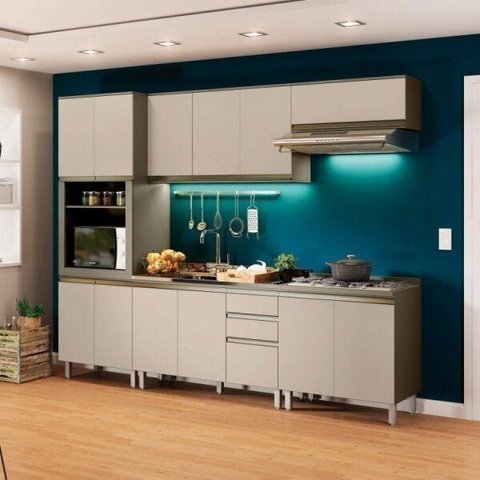 Cozinha Completa Modulada 5 Peças Connect Cinza