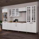 Ver imagem 1 de Armário Cozinha Modulada Completa Americana 100% MDF 350cm Provence Multimóveis Crink-CPL003