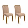 Conjunto Sala de Jantar Mesa Ana 130x130 Cm e 6 Cadeiras Clarice Cimol Nature/off White/nude Ana e C - 3
