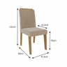 Conjunto Sala de Jantar Mesa Ana 130x130 Cm e 6 Cadeiras Clarice Cimol Nature/off White/nude Ana e C - 7