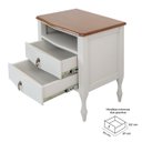 Ver imagem 4 de Mesa de Cabeceira Clássica 2 Gavetas com Nicho Pés Luiz Xv 1052