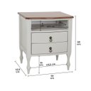 Ver mais imagens de Mesa de Cabeceira Clássica 2 Gavetas com Nicho Pés Luiz Xv 1052