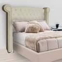 Ver imagem 3 de Cabeceira Estofada Sienna Para Cama Box Casal 140 Cm Suede Marfim - LM DECOR