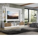 Ver imagem 2 de Estante Com Suporte Tv 65" E 2 Portas Oslo Multimóveis V3386 Branca/Madeirada Branco/Madeirado