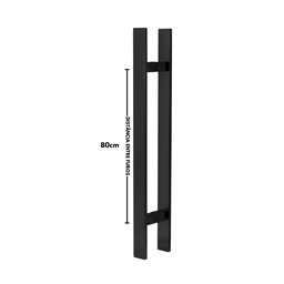 Puxador para Porta Barra Chata Aço Inoxidavel 100cm Preto 1m - 5