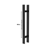 Puxador para Porta Barra Chata Aço Inoxidavel 100cm Preto 1m - 5