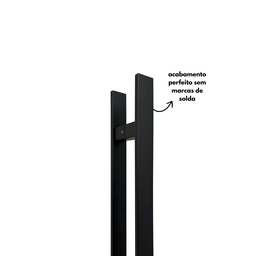Puxador para Porta Barra Chata Aço Inoxidavel 100cm Preto 1m - 9