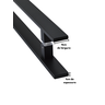 Puxador para Porta Barra Chata Aço Inoxidavel 100cm Preto 1m - 3