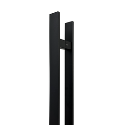 Puxador para Porta Barra Chata Aço Inoxidavel 100cm Preto 1m - 2