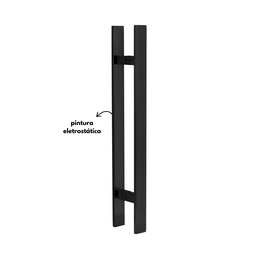 Puxador para Porta Barra Chata Aço Inoxidavel 100cm Preto 1m - 6