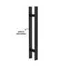 Puxador para Porta Barra Chata Aço Inoxidavel 100cm Preto 1m - 6