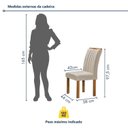 Ver imagem 7 de Conjunto Mesa de Jantar com 4 Cadeiras 100% MDF Kyra/Arizona Cinamomo Off White Veludo Bege