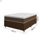 Ver imagem 4 de Cama Box Baú Casal Colchão Molas Ensacadas Pillow Top Martino 138x188x66cm Marrom/Branco Umaflex