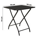 Ver imagem 5 de Jogo Mesa Preto Dobravel C/ 4 Cadeiras Dobravel Caramelo