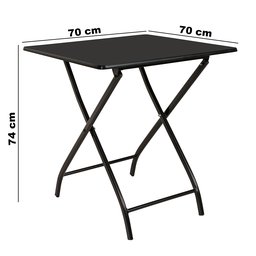 Jogo Mesa Preto Dobravel C/ 4 Cadeiras Dobravel Caramelo - 5