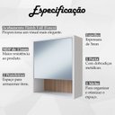 Ver imagem 3 de Armário para Banheiro 1 Porta com Espelho B85 Branco Montana Novam
