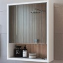 Ver imagem 6 de Armário para Banheiro 1 Porta com Espelho B85 Branco Montana Novam