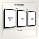 Ver imagem 5 de Kit 3 Quadros Decorativos Praia Folhagem Bege Boho Moderno Sala
