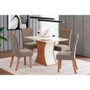 Ver imagem 1 de Mesa Cozinha Luiza 120 + 4 Cad Bella Nature/Amêndoa Henn