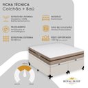 Ver mais imagens de Cama Box Baú King Bipartido Sintético + Colchão Molas Ensacadas Royal Sleep Bioclassic 193cm Cor: