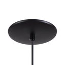 Ver imagem 2 de Pendente Meia Lua 34cm Luminária Alumínio Preto Textura C/ Laranja