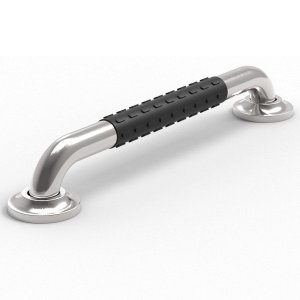 Barra de Apoio 30cm Inox Suporte Antiderrapante Criança Idoso Cadeirante Gestante Acessibilidade Cor