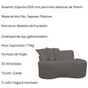 Ver imagem 3 de Sofá Curvo 2 Lugares Feijão Orgânico Divã Suede Cinza Escuro + Brindes
