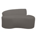 Ver imagem 6 de Sofá Curvo 2 Lugares Feijão Orgânico Divã Suede Cinza Escuro + Brindes