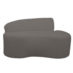 Sofá Curvo 2 Lugares Feijão Orgânico Divã Suede Cinza Escuro + Brindes - 6