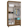 Guarda Roupa Casal 4 Portas 2 Gavetas Porto Belo Malbec - 3
