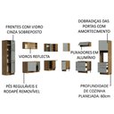 Ver imagem 5 de Armário de Cozinha Completa de Canto 526cm Rustic/Cinza Lux Madesa 01